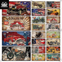 Route 66แผ่นป้ายทะเบียนโลหะสำหรับบาร์,ผับ,ปั๊มน้ำมัน,โรงรถ,และ Man Cave - Vintage Metal Wall Decoration