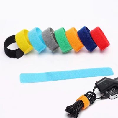 20 mm x 180 mm color multi-function Velcro self-adhesive binding tape nylon binding belt string management tape