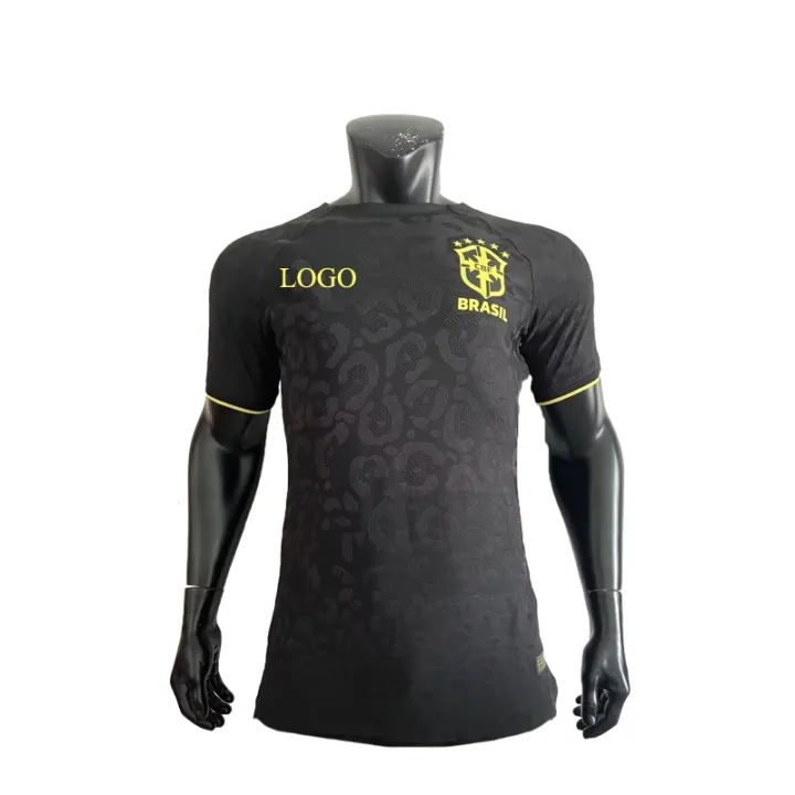 【player Issue】brazil Goalkeeper Jersey 2022 2023 Mens Black Soccer