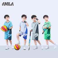 AMILA ชุดกีฬาบาสเกตบอลแขนสั้นสำหรับเด็กชายและเด็กหญิง,ใหม่กีฬา