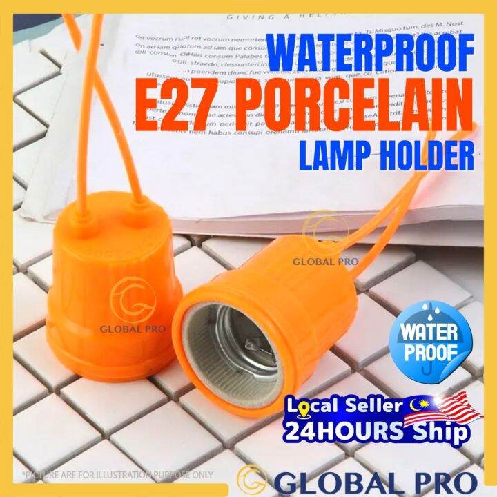WATERPROOF E27 Ceramic Lamp Socket Porcelain Lamp Holder Outdoor Lamp