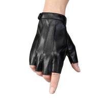 Men Slip-resistant Artificial Leather Fingerless Gloves Half Finger High Quality Luvas Driving Training Fitness Guantes Gloves