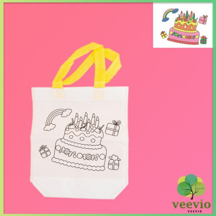 veevio-ระบายสี-6-แท่ง-กระเป๋าผ้าระบายสีพร้อมสีระบาย-กระเป๋าผ้า-graffiti-bag-มีสินค้าพร้อมส่ง