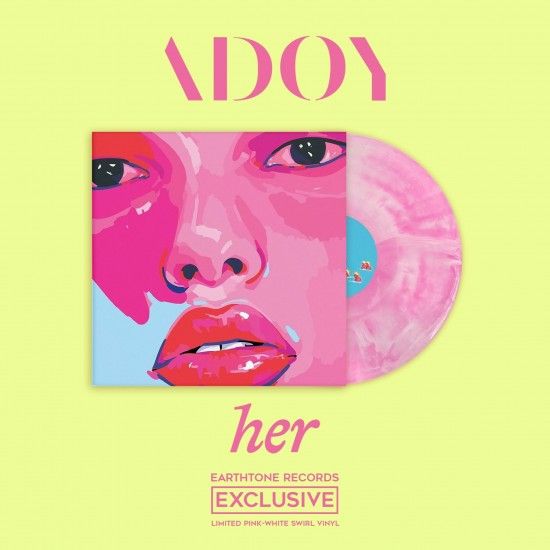 ADOY : her (Color : Pink-White Swirl Vinyl)(LP)(เพลงไทย)