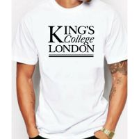 New London Kings College British University British Campus Wind KCL custom graphic print sleeve Mens T-Shirts