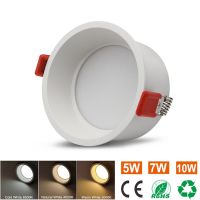 ไฟดาวน์ไลท์5W 7W 10W กันไฟฉายแอลอีดีแสงจ้า LED Spot ถอยโคมไฟเพดาน AC85-265V ป้ายคาเฟ่ในห้องนอนใช้ในอาคาร D30ไฟ LED ตกแต่ง