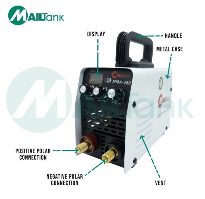 (SH122) Mini Portable inverter Welding Machine MMA450 IGBT Mailtank