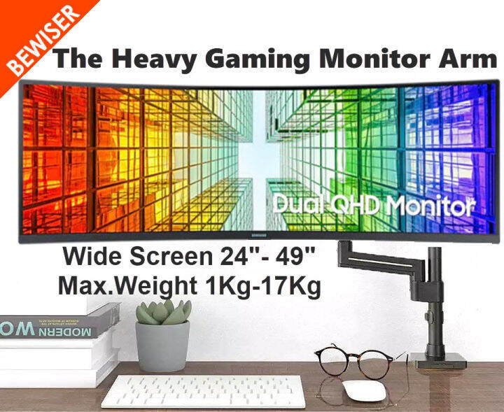 โปรโมชั่น BEWISER S117 Heavy Duty Arm ขาตั้งจอคอมยกสูง Wide Screen