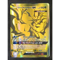 Pokemon Card ภาษาอังกฤษ Ultra Necrozma (Gold) Rare Dark GX Card 78/70 อัลตร้าเนครอสมา Pokemon Card Gold Flash Light (Glossy)