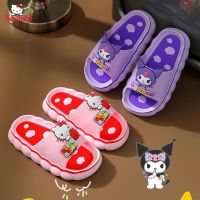 ▪ Kawaii Sanrios Hello Kittys My Melody Kuromi Kids Slippers Anime Cartoon Indoor Bath Sandal Student Non-Slip Slippers Girl Gift