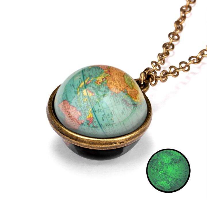 cw-1pc-vintage-colorful-galaxy-universe-round-pendant-necklace-glow-in-the-dark-glass-ball-metal-chain-choker-fashion-jewelry-gift