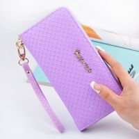 Dompet Panjang Wanita Dompet Koin Kapasitas Besar Wanita Tas Tangan Rumbai Tempat Kartu Ritsleting Kulit Pu Tas Ponsel Uang Mewah