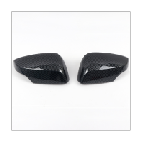 Car Carbon Fiber Rearview Side Glass Mirror Cover Trim Frame Side Mirror Caps for / 2015-2021