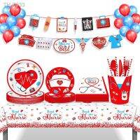 ™ Cartoon Hospital Doctor International Nurses Day Birthday Party Disposable Tableware Sets Plates Tablecloths Office Party Decors