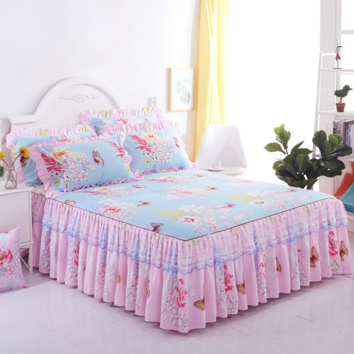 เตียงเกาหลีกระโปรง-king-queen-ขนาดผ้าปูเตียงแบบพอดี5-6ฟุตผ้าคลุมฟูกผ้าคลุมเตียง-ไม่รวมปลอกหมอน