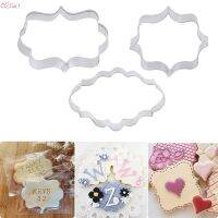 Sugar biscuit mold 3Pcs Plaque Cutter Cookies Frame DIY Cake Oval Square Rectangle Fancy Stainless Cookie Mold For Home Supplies Traps  Drains
