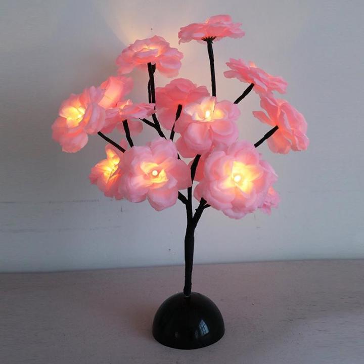 led-camellia-โคมไฟดอกไม้กิ่งต้นไม้ตารางโคมไฟห้องนั่งเล่นห้องนอนตกแต่งร้าน-night-โคมไฟแสงตั้งโต๊ะ15ดอกไม้