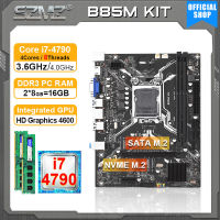 SZMZ B85M motherboard PC assembly complete kit i7 4790 processor and 16GB memory placa mae LGA 1150 DDR3 Set support NVME SATA3