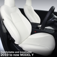 For Tesla 2019 to now 2020 and 2021 Year Model Y Car Interior Accessories White Seat Leather Covers