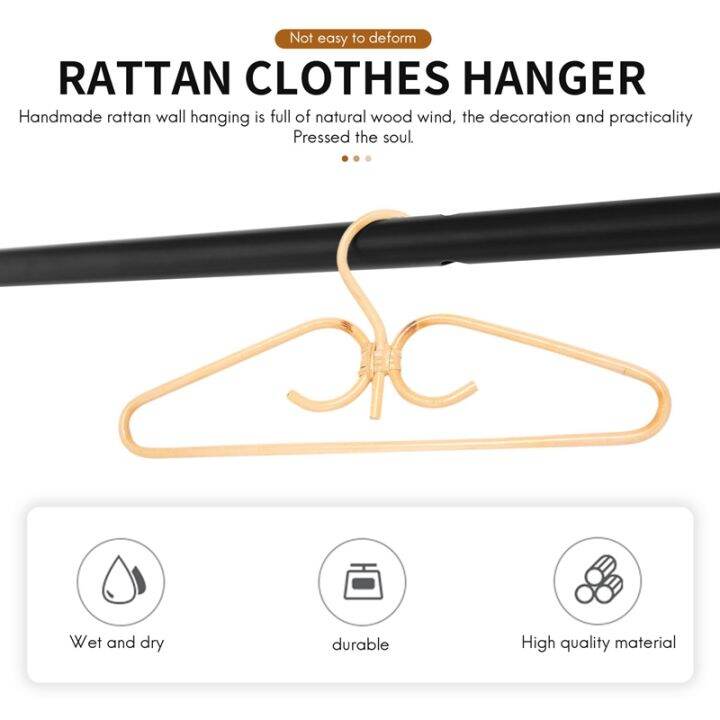 2pcs-rattan-clothes-hanger-natural-rattan-hand-woven-3-hook-hanger-for-home-wardrobe-clothing-store-decor