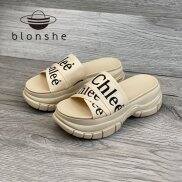 Blonshe Xăng Đan Đế Vuông Cho Nữ Giảm Giá Thời Trang Giày Hàn Quốc Cho Dép