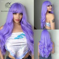 Blonde Unicorn Purple Synthetic Wig Long Wavy Wig For Women Cosplay Wig Daily Party Wigs Heat Resistant Fiber Bangs Hair [ Hot sell ] Toy Center 2
