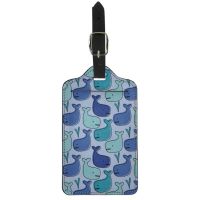【DT】 hot  Twoheartsgirl Cute Whale Printing Luggage PU Tag Label Suitcase ID Address Holder Bus Card Cover Personalise Travel Accessories