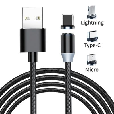 【jw】✿❡  3 1 Magnetic USB Cable iPhone Fast Charging Charger Type C Cord Wire