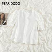 ชุดเดรสที่แขวนดอกไม้เกาหลีสำหรับผู้หญิง PEAR DODO เสื้อสูทแขนพอง