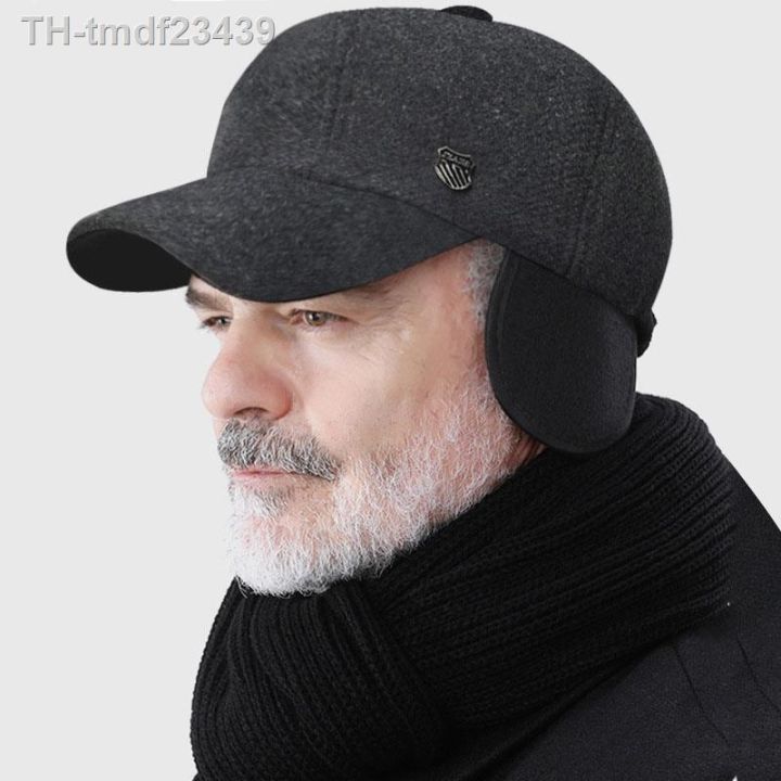 2023-new-men-thickened-ear-protection-baseball-caps-brand-male-outdoor-warm-dad-hat-adjustable-with-earmuffs-design