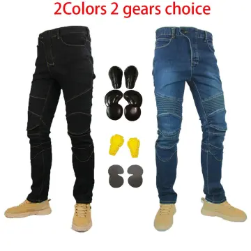  Mens Motorcycle Riding Pants Denim Jeans Protect Pads  Equipment