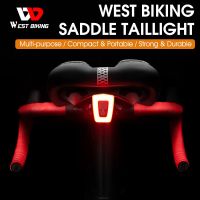 ❧♘ WEST BIKING Rechargeable Bike Rear Light LED Saddle Taillights Cycling Helmet Light USB Flashlight Safety Bicycle Accessories