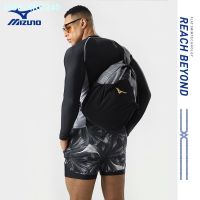 Mizuno กระเป๋าเป้สะพายหลังแห้งแยกเปียกว่ายน้ำกระเป๋ากีฬาฟิตเนสตั้งแคมป์คนส่งเอกสารลำลองว่ายน้ำกระเป๋าความจุขนาดใหญ่กระเป๋าสะพายไหล่