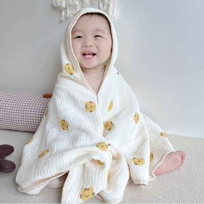 ♛♚ F1CB Cotton Bath Towel Infant Poncho Ultra-Absorbent Toddles Newborn Bathrobe Blanket