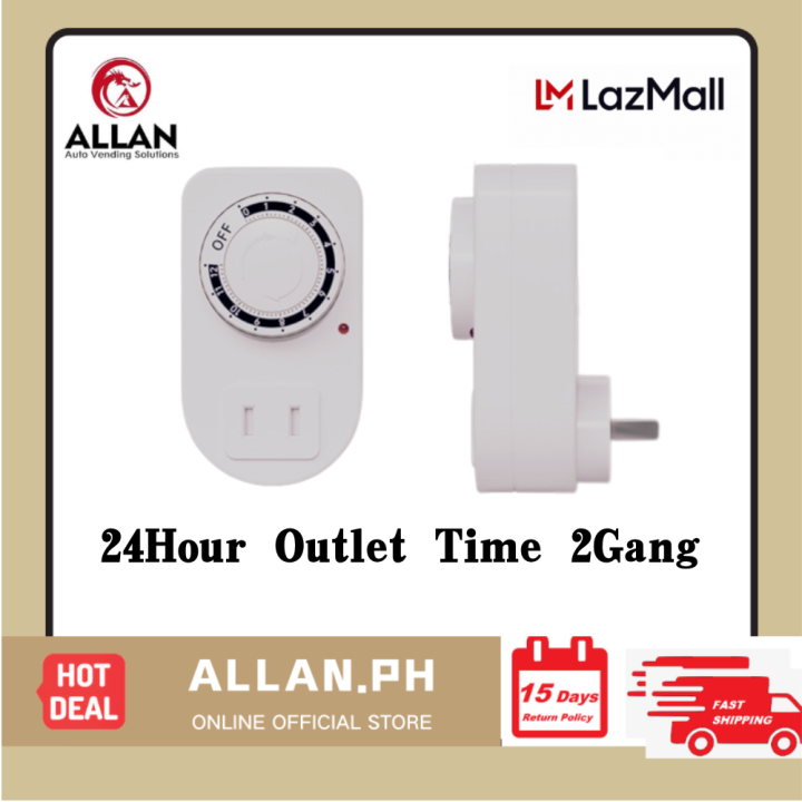 ALLAN 24 HOUR Outlet Timer 2 Gang | Lazada PH