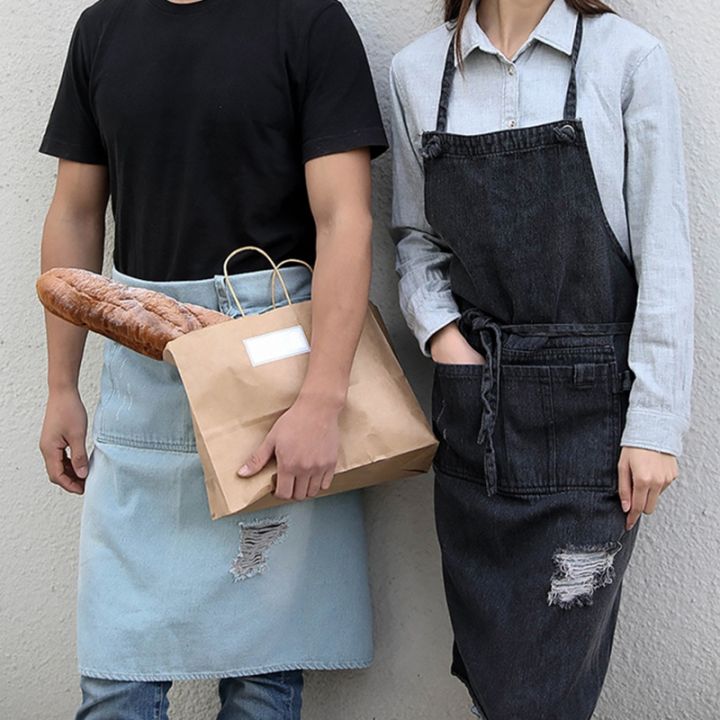 gray-blue-denim-bib-apron-barista-cafe-bartender-pastry-chef-uniform-restaurant-bistro-ho-waitstaff-florist-work-wear-e55