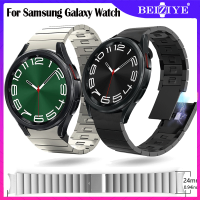 สายนาฬิกา สําหรับ Samsung Galaxy Watch 6 6 Classic 47mm 43mm New สแตนเลส แม่เหล็ก สมาร์ทสร้อยข้อมือสำหรับสายรัดข้อมือ Galaxy Watch 5 Pro 45mm Watch 4 44mm 40mm/Watch 4 Classic 46mm 42mm นาฬิกาอัจฉริยะ