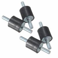 4Pcs Double Male Thread Rubber Shock Absorbers M6 Rubber Mounts Anti Vibration Car Boat Bobbins Shock Tools 20mm