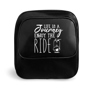 กระเป๋าตะกร้ารถมอเตอร์ไซต์ รุ่น Life is Journey - สีดำ