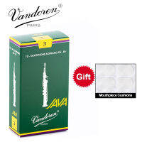 Original France Vandoren JAVA Soprano Sax Reeds Saxophone Soprano Sib Bb Reeds Strength 2.5#, 3# Grey Green Box of 10