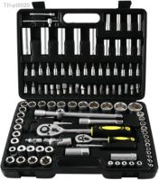 ✙✚  New 2023 Home Tool Kit Tool Sets 108 Piece Household Hardware Socket Ratchet Handle Auto Repair Tool Combination Package Wall