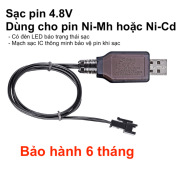 Dây sạc pin 4.8V xe điều khiển từ xa cắm cổng USB dùng cho pin Ni