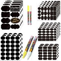 【hot】▣  Chalkboard Labels And Pens Jar Stickers Spice Sorting Reusable Jam Erasable