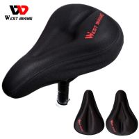 WEST BIKING Bicycle Cycling Saddle Seat Cover Bike Soft Cushion Cover For Saddle Comfortable Bike Sponge Pad Seat Saddle Cover Saddle Covers