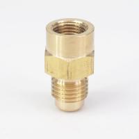 SAE Male 7/16 -20 UNF Fit Tube OD 1/4 - 1/8 NPT Female Brass SAE 45 Degree Pipe Fitting Connectors 1000 PSI