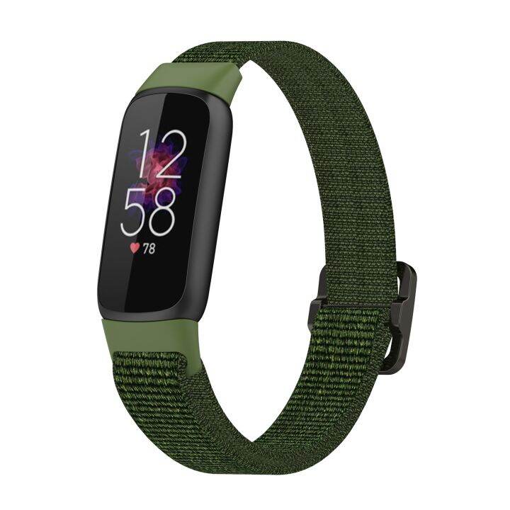 สำหรับนาฬิกาไนลอนยางยืดปรับได้สำหรับ-fitbit-luxe-เปลือกหอย