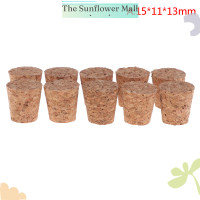 Sunflower 10pcs ขวดไวน์แก้วจุกกาต้มน้ำ Pudding Container Cork CAP burette