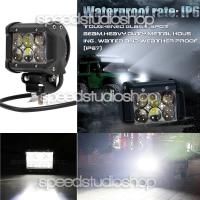 Speed Studio ไฟตัดหมอก ไฟหน้ามอเตอร์ไซค์ ไฟสปอร์ตไลท์รถยนต์ LED 6 จุด 1800ลูเมน 4D 18 วัตต์ IP67 กันน้ำ สำหรับพาหนะทุกชนิด/รถยนต์/รถกระบะ/รถเอทีวี/เรือ/รถJeep/มอเตอร์ไซค์/บิ๊กไบค์1 ชิ้น