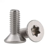 304 Stainless Steel Countersunk Flat Head Plum Six Lobe Socket Security Head Screw Bolt Anti theft M4x6/8/10/12/16/20mm