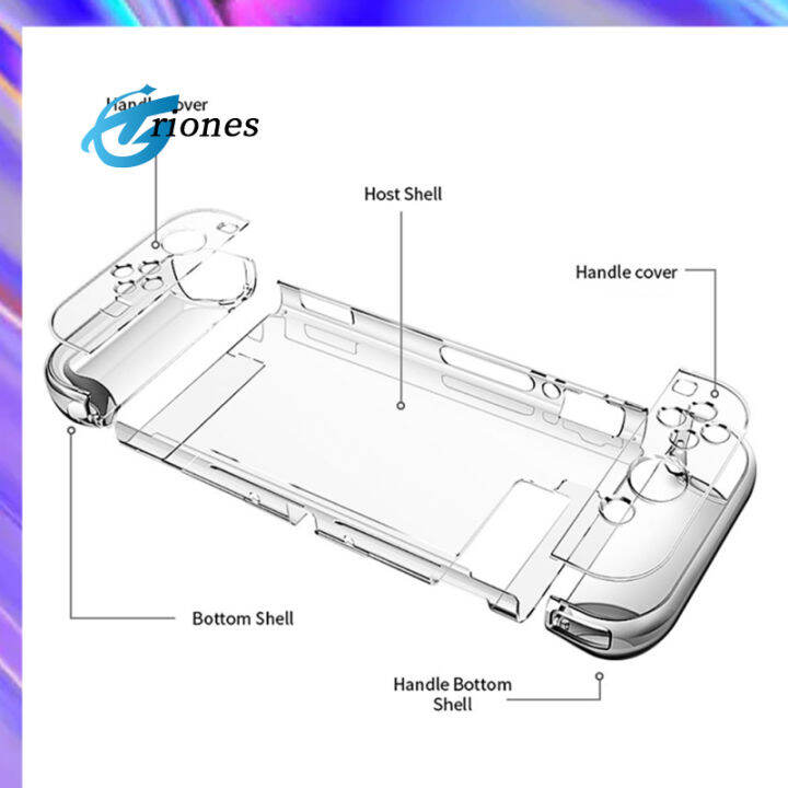 ฝาครอบป้องกันที่มองเห็นได้บางเฉียบเคสโปร่งใสตัดอย่างแม่นยำเข้ากันได้กับพีซีอุปกรณ์เสริมคอนโซลเกมนินเทนโด